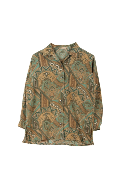JAPAN (Man - M) 폴리 페이즐리 패턴 셔츠