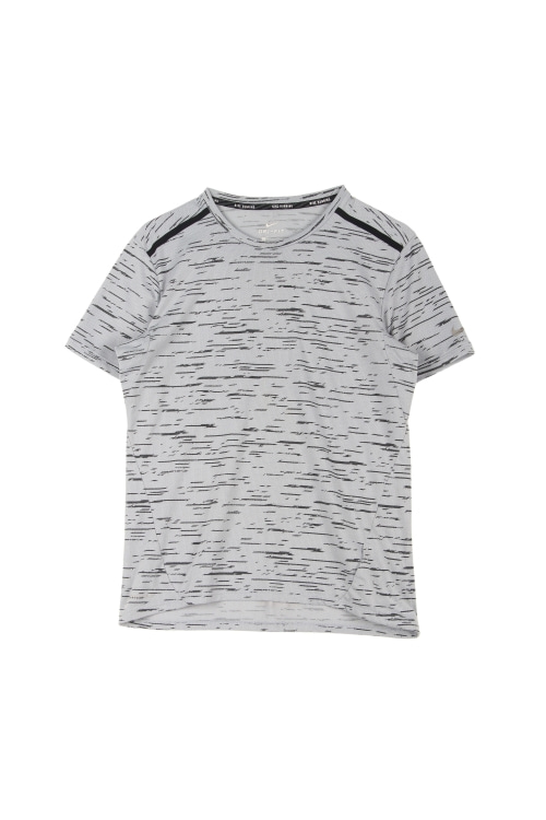 나이키 (Man - L) 스우시 드라이핏 배색 패턴 크루넥 반팔 티셔츠